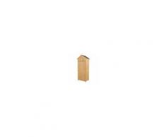 Outsunny Casetta Armadietto Portautensili da Giardino Legno Naturale, 77x54.2cm