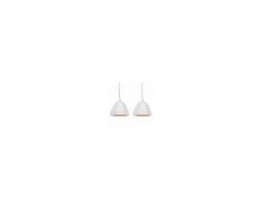 QAZQA Set di 2 lampade a sospensione NIRO bianche