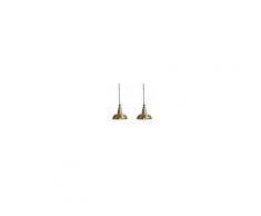QAZQA Set di 2 lampade a sospensione GOLIATH media ottone