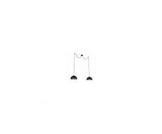 QAZQA Lampada a sospensione moderna nera con interno dorato 33,5cm - MAGNA 2