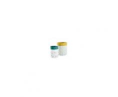 Maisons du Monde 2 svuotatasche giallo/verde in cotone H 25 e H 30 cm GASTON