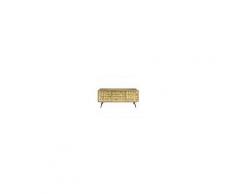 Maisons du Monde Credenza 3 porte in legno massello di mango e metallo effetto dorato Gatsby