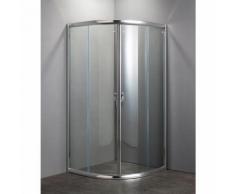 Box Doccia Semicircolare 90x90 Cm 2 Ante Scorrevoli In Cristallo Trasparente 6mm H190 Dekker Talon