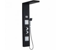 Colonna Doccia Set Termostato Idromassaggio Pannello in Acciaio Inox Doccia LCD Soffione 4 Funzioni