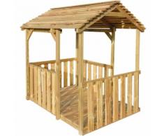 Casetta per Bambini da Giardino 122,5x160x163cm Legno Pino FSC