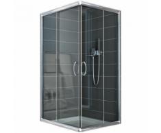 Box Doccia Rettangolare 75x90 H185 Trasparente 6mm mod. Alabama
