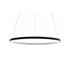 Lampada a sospensione in alluminio nero opaco e silicone bianco opaco H92x60 Led 30W 4000K 1960LUMEN