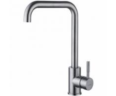 Miscelatore Cucina Rubinetto Canna Alta Lavello Monocomando Acciaio inox Miscelatori Acqua Fredda e