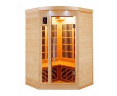 Sauna infrarossi angolare da 2 a 3 posti MPCSHOP SN-APOLLON-2C