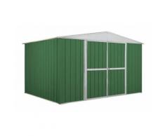 Box in Acciaio Zincato garage deposito attrezzi 360x260cm x h2.12m - 130KG 9,1mq - VERDE