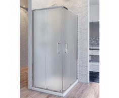Box Doccia Angolare 75x100 Cm 2 Ante Scorrevoli In Cristallo Opaco 6mm H195 Ol Docce Adry
