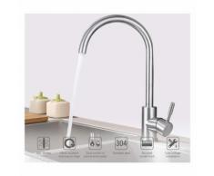 Miscelatore Cucina Rubinetto Canna Alta Lavello Monocomando Acciaio inox Miscelatori Acqua Fredda e