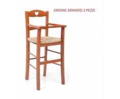 SEDIOLONE SEGGIOLONE SEDIA BABY IN LEGNO CILIEGIO E PAGLIA ORDINE MINIMO 2 PZ