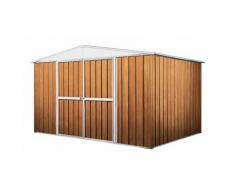 Casetta giardino lamiera Box in Acciaio Zincato 360x345cm x h2.12m - 150KG - 12,25mq - LEGNO