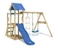 Parco giochi WICKEY TinyPlace Gioco da giardino per bambini con altalena, scivolo, sabbiera, tetto