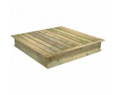Sabbiera in legno con coperchio WICKEY King Kong 120x120