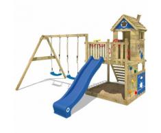 Parco giochi WICKEY Smart Lodge 120 Gioco da giardino in legno, area gioco