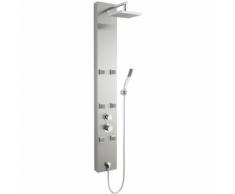 Pannello Doccia Multifunzione in Acciaio Inox Completo con Miscelatore Termostatico
