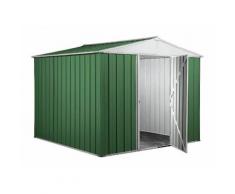 Box porta attrezzi casetta in Acciaio Zincato 276x260cm x h2.12m - 110KG 6,76mq - VERDE