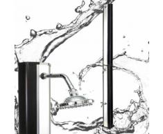 Doccia da giardino piscina a energia solare 35 litri nero-cromo