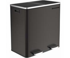Cestino Doppio con Pedale per Riciclaggio, 2 x 30L Cestino per Rifiuti con Doppio Scomparto,