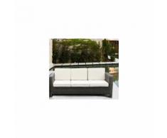 Divano 3 posti in rattan Marrone Afef