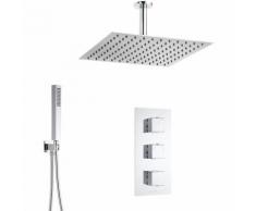 Kit Doccia Completo con Miscelatore Termostatico Incasso a Due Vie