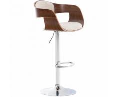 CLP Sgabello cucina KINGSTON in tessuto, noce/crema noce