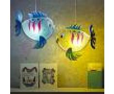Linea Zero Illuminazione Pesci Lampadario A Sospensione Cameretta Bimbi Blu Giallo