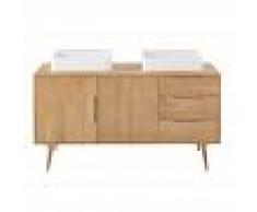 Maisons du Monde Mobile da bagno a 2 lavabo in legno massello di mango Trocadero