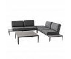 Maisons du Monde Salotto da giardino 6 posti in alluminio grigio chiaro San Paolo