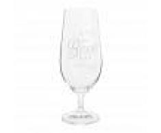 Maisons du Monde Bicchiere da birra in vetro stampato bianco