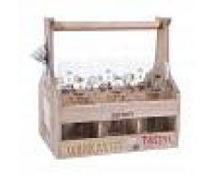 Maisons du Monde 6 bicchieri da birra + cestino DRINK PLACE