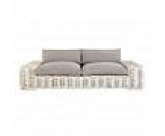 Maisons du Monde Divano da giardino 3 posti in rattan grigio chiaro St Tropez
