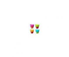 Bormioli Rocco Bicchiere Da Acqua Dots Funny, 4 Pezzi