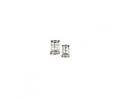 Kave Home Set da 2 lanterne Camino, argento