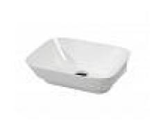 Azzurra Lavabo da appoggio o da incasso in ceramica 50x40 cm ceramica serie Prua