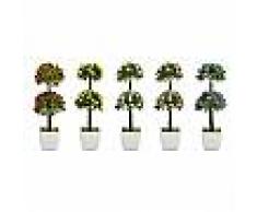 Bonsai artificiale decorativo con vaso albero pianta finta con fiori piantina arredo casa