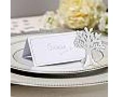 Segnaposto albero della vita 24 pz legno bianco shabby decorazione matrimonio 301448