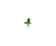 ART Piantina bonsai verde artificialie foglie grandi 30 x 25 cm arredamento casa 6918