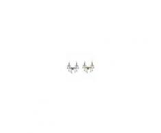 universo Applique candelabro gocce pendenti cristallo acrilico 2 bracci attacco E14 E35