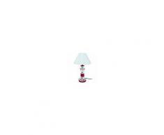 Abat-jour lampada da scrivania faro bianco/rossa - h. 32,5 cm