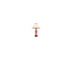 Abat-jour faro bianco/rosso h. 25 cm