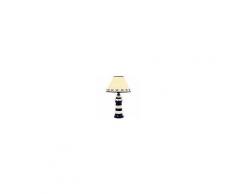 Abat-jour faro bianco/blu h. 25 cm