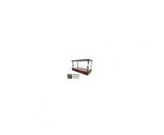 Grandicucineitalia.it - Attrezzature per ristorazione - Vetrina da banco riscaldata con Finitura in Legno - 2piani - Larghezza 53 Cm - Cod. VR54P2 - HotClass