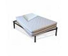 InMaterassi Kit Materasso Memory In Bamboo + Rete A Doghe + Cuscini Memory Kit - 120x190 Cm Una Piazza E Mezza + Rete + 1 Cuscino