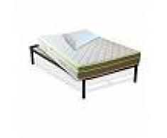 InMaterassi Kit Pirra - Materasso In Lattice + Rete A Doghe + Cuscini Memory Kit - 120x190 Cm Una Piazza E Mezza + Rete + 1 Cuscino