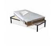 InMaterassi Kit Greta - Materasso A Molle Insacchetate Con Memory + Rete A Doghe + Cuscini Memory Kit - 90x200 Cm Singolo + Rete + 1 Cuscino
