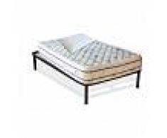 InMaterassi Kit Roma - Materasso Dual Comfort Con Strato In Memory Foam E Water Foam H24 Cm Con Rete A Doghe + Cuscini Kit - 80x200 Cm Singolo + Rete + 1 Cuscino