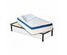 InMaterassi Kit Dolce Sonno - Materasso In Memory H25 Cm Bordato Anallergico Con Rete A Doghe + Cuscini Kit - 80x200 Cm Singolo + Rete + 1 Cuscino